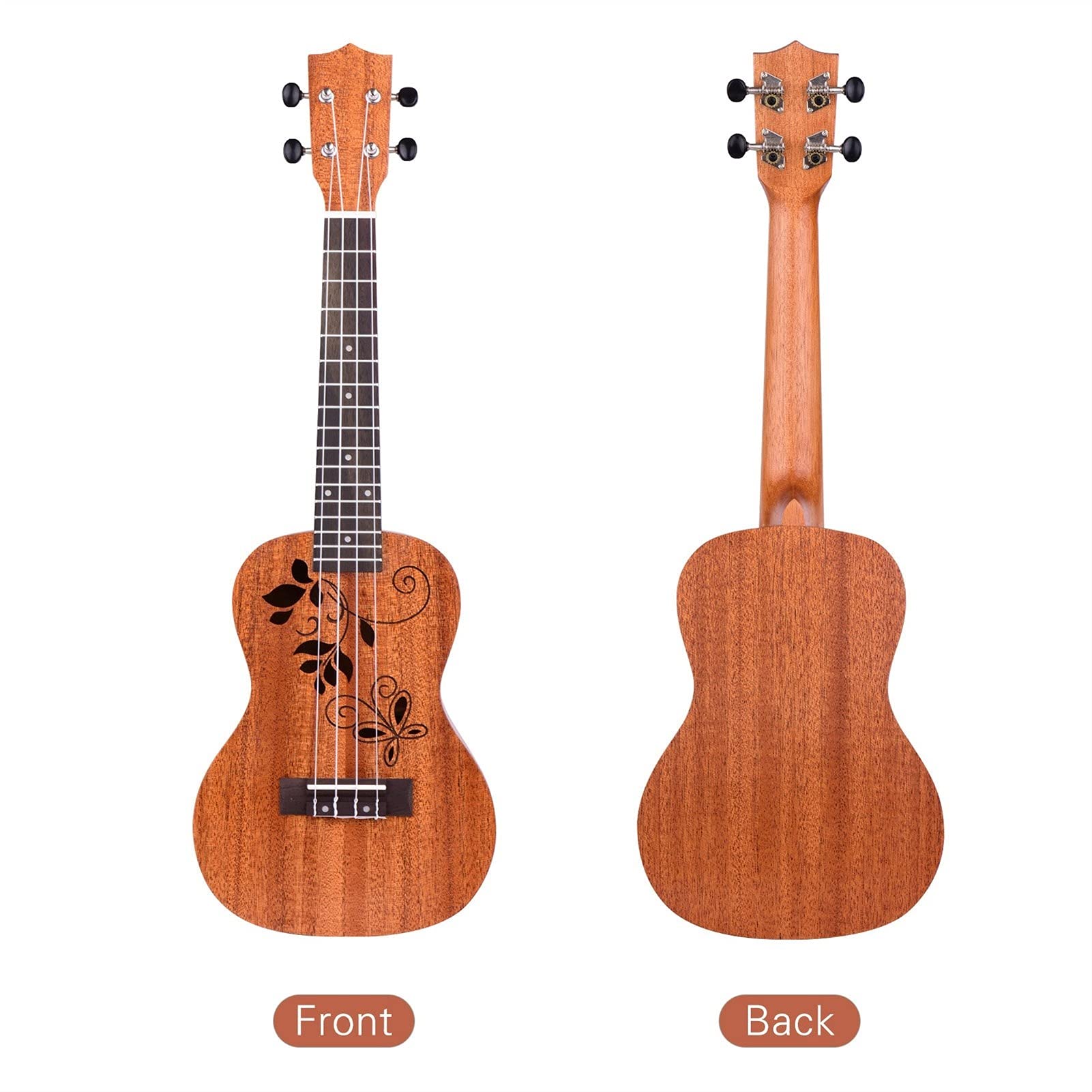 Ukulele koncertowe Początkujący Ukulele 23- calowy Zestaw Koncertowy Ukulele Kit 4- string Acoustic Acoustic Hawajski Ukulele Z Tarderem Piano Tuner Ukulele String Pickup