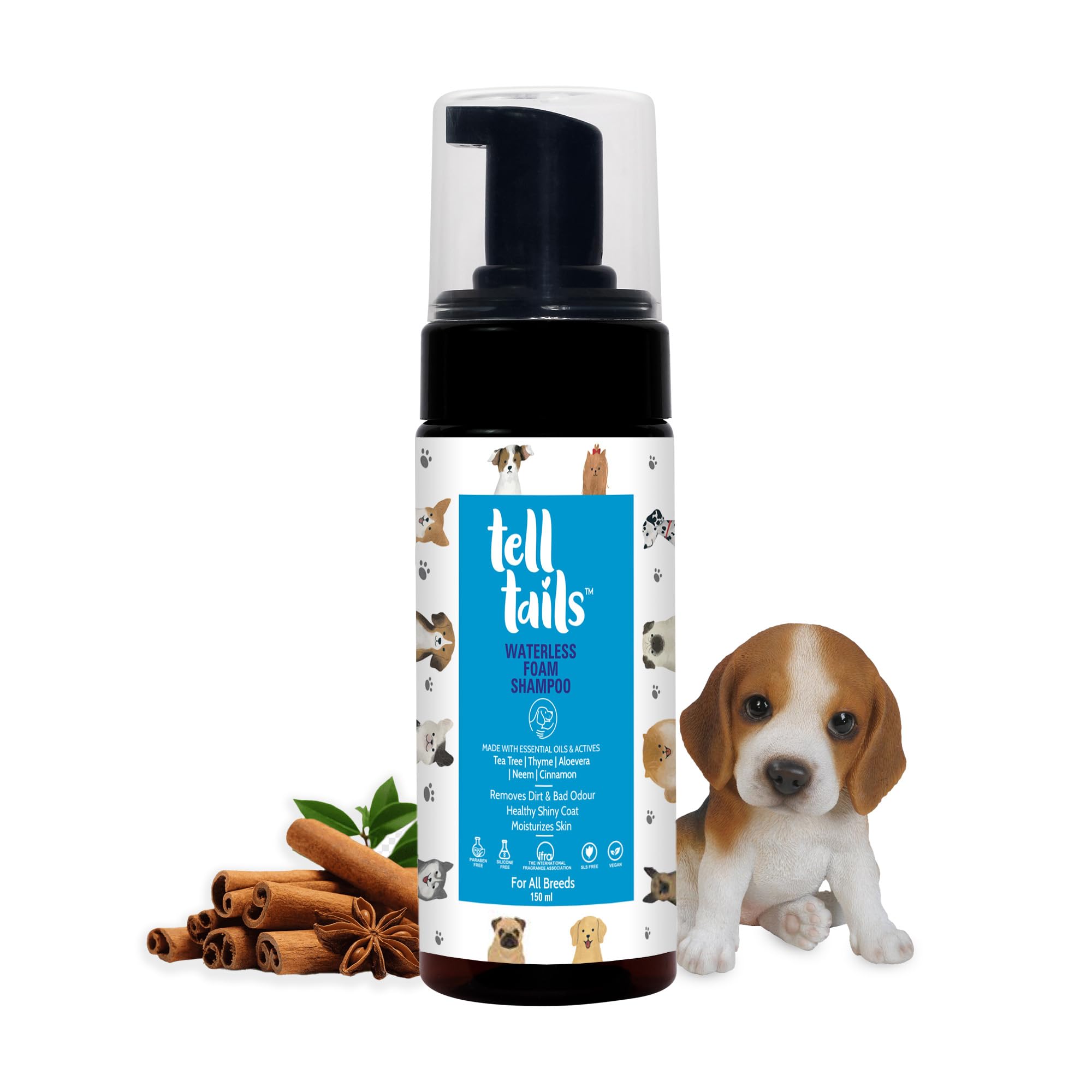 See full amazon price history chart for TELLTAILS Waterless Dog Shampoo | Flea, Tick & Odor Removal Moisturizes, Detangles & Adds Shine |Neem, Tea Tree, Thyme, Aloe Vera & Cinnamon |Antiseptic, Antifungal & Antibacterial |All Breeds | 150ml TELLTAILS Waterless Dog Shampoo | Flea, Tick & Odor Removal Moisturizes, Detangles & Adds Shine |Neem, Tea Tree, Thyme, Aloe Vera & Cinnamon |Antiseptic, Antifungal & Antibacterial |All Breeds | 150ml (B0D8W6HGGH) Amazon Price History, Amazon Price Tracker