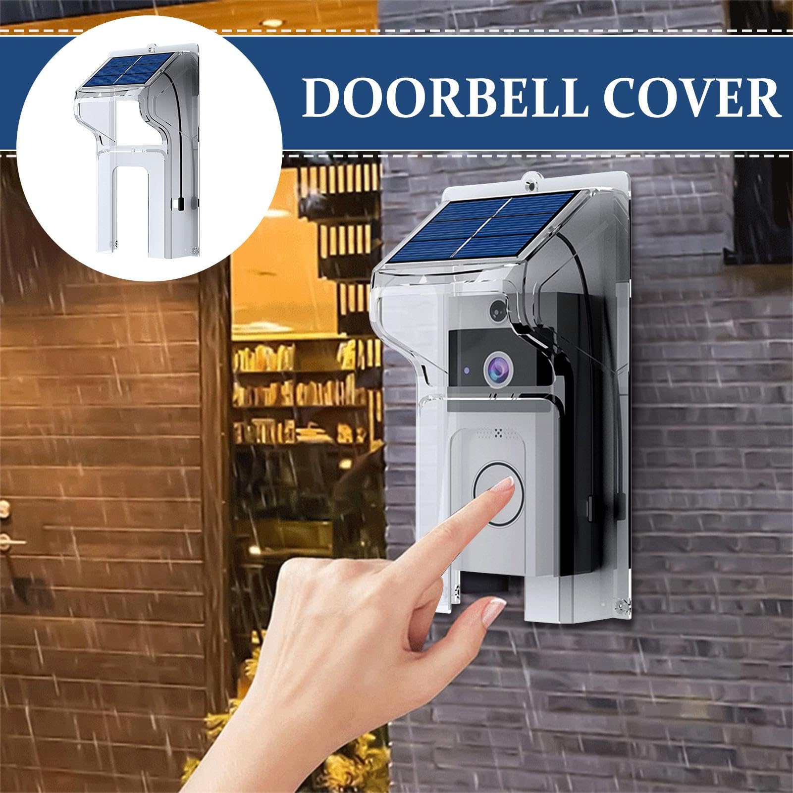 Ring Doorbell Cover - Escudo de cámara inteligente, protector exterior | Carcasa protectora de timbre impermeable, caja de video a prueba de lluvia, accesorio de seguridad resistente a la intemperie