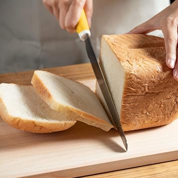 Suncraft HE-2101 Bread Knife, Smooth Bread Knife, Cleans Fresh Bread and Hard Bread, Loved by Professionals, Made in Japan