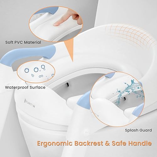 Miniatura 6 de JASSONE Asiento de entrenamiento para ir al baño, taburete para niños pequeños, inodoro de entrenamiento para ir al baño 2 en 1 para niños, asiento