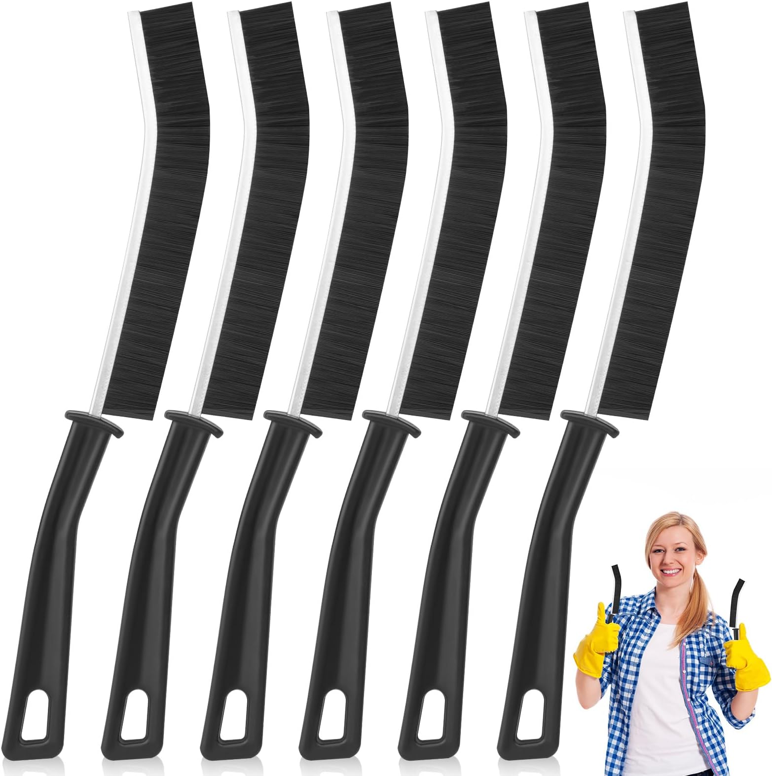 FOOGWEE Cleaning Brush - Hard Bristle Crevice Cleaning Brush - Easy Living Magic Brush - Grout - View #2