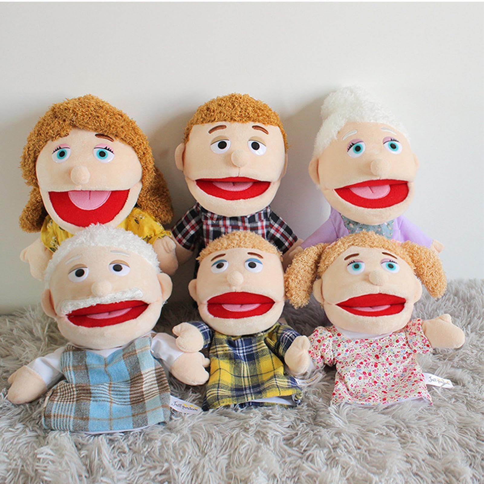 Handpuppen für – beweglicher Mund, weiche Handpuppe, realistisches | Plüschmaterial, Innenfutter | Erzählungszubehör für Erzieherinnen und Erzieherinnen