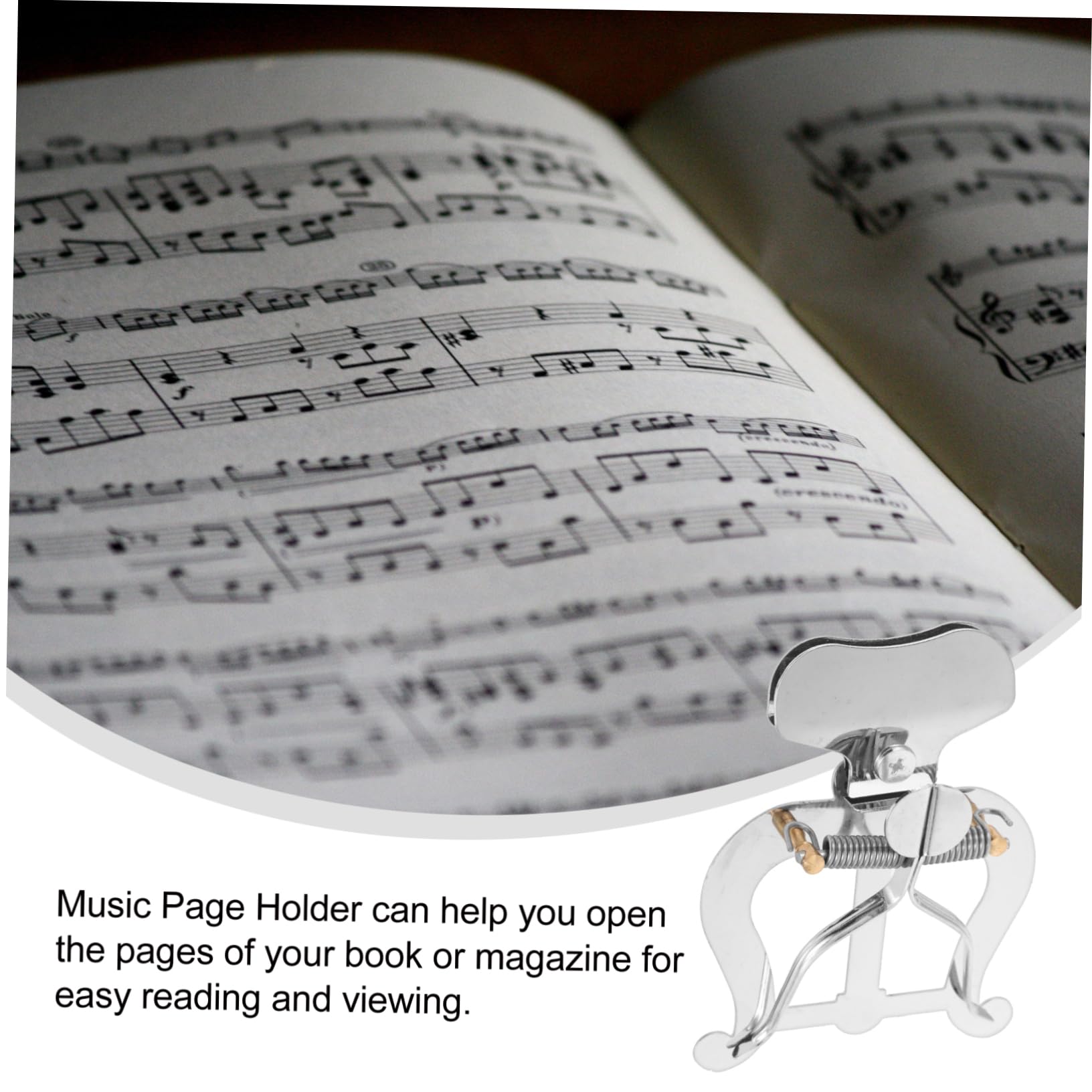 COSMEVIVI Metal Trombone Lyre Music Sheet Clip Marching Band Clarinet Accessory Marching Band Music Holder