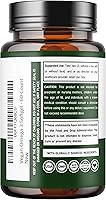 Vista 3 de Aceite de algas vegano Omega 3 (60 cápsulas blandas) DHA EPA a base de plantas, de origen sostenible, sin carragenina, sin OMG, salud del corazón