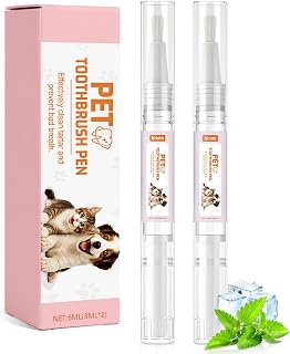 Pack of 2 Pet Teeth Cleaning Pen, Teeth Cleaning Dog Pen, Pet Oral Repair Gel Pen f…