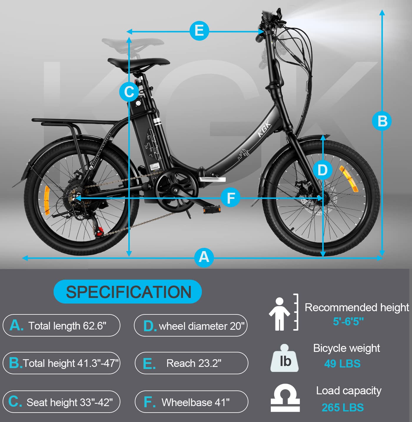 Buy Folding Electric Bike for Adults, 20MPH Electric Mountain Bike, 20
