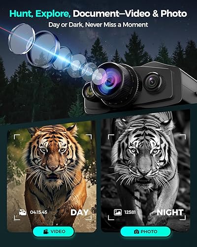 Miniatura 6 de Gafas de visión nocturna para adultos, pantalla HD de 3.99 pulgadas y recargable de 10000 mAh, prismáticos de visión nocturna 4K con tarjeta de 64