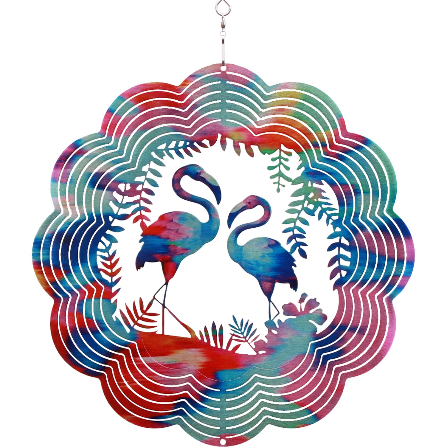 SPRING SONG Flamingo Wind Spinner for Yard and Garden Stainless Steel Bird Spinner Indoor and Outdoor Hanging Decor Crafts Ornament Gifts Kinetic Art Yard Garden Hanging Wind Spinner — image 1