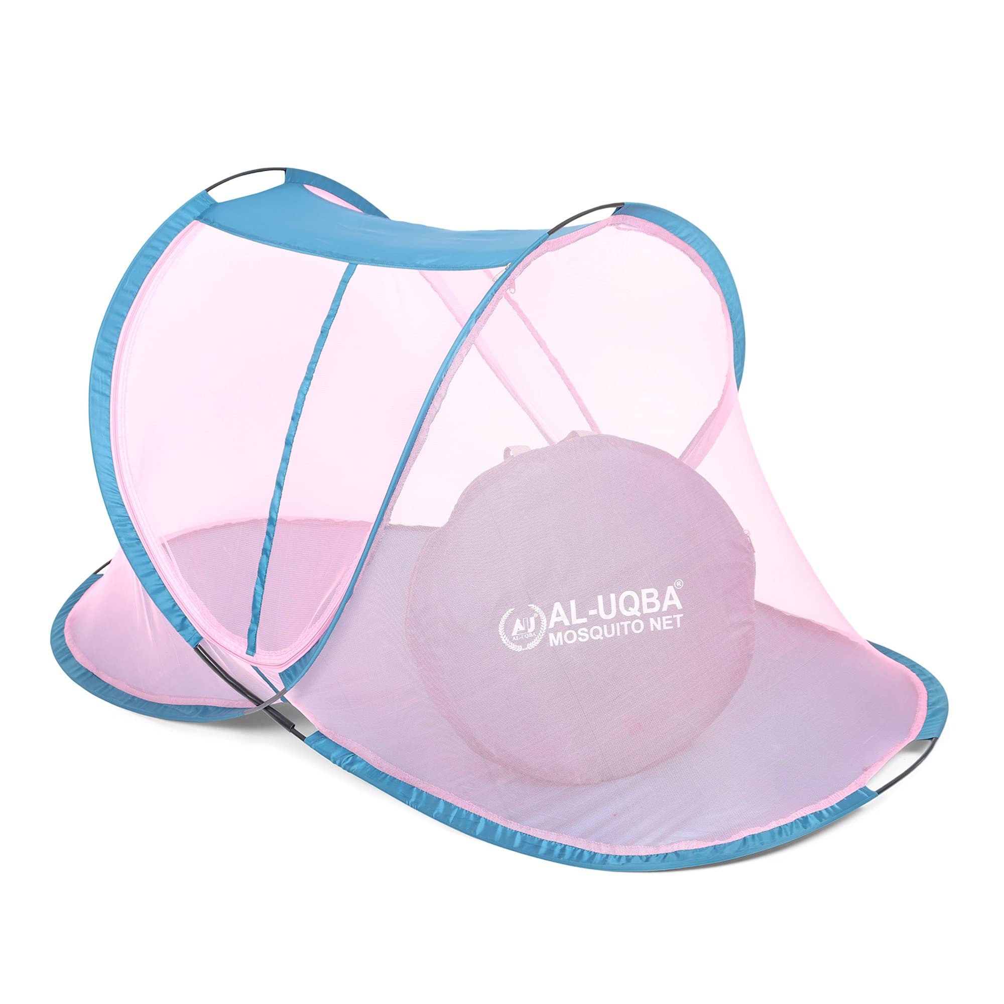 AL-UQBA Cotton Kids Foldable Polyester Quality (0 to 5 Years Baby) Mosquito Net (Pink)