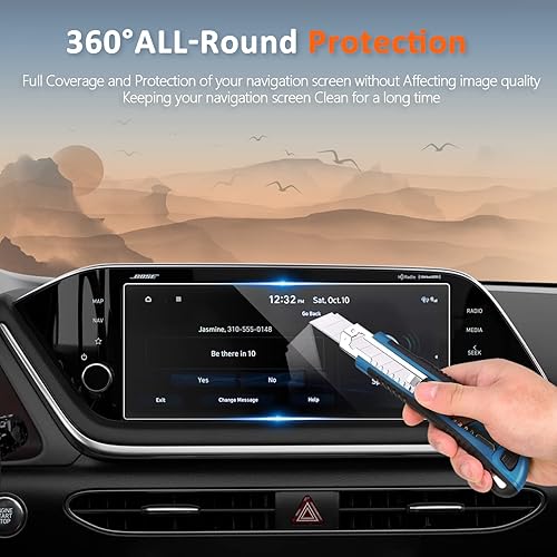 Miniatura 2 de CDEFG Protector de pantalla de vidrio templado para Hyundai Sonata 2020 2021 2022 2023  Palisade 2020-2022 de 10.25 pulgadas