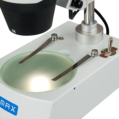 Miniatura 3 de OMAX Microscopio estéreo binocular del estudiante 20X-40X con las luces duales y la cámara del USB
