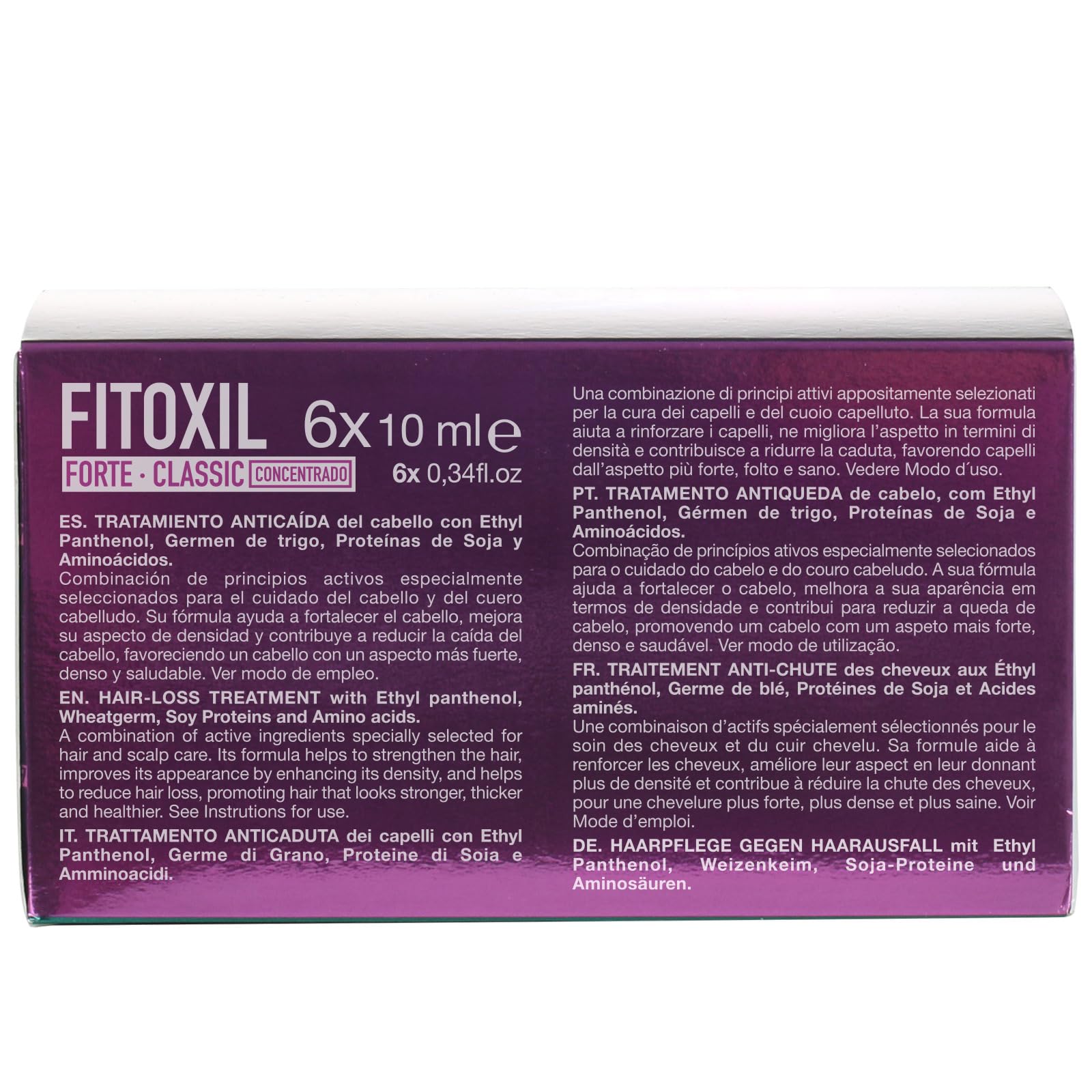 Taha Botanic Fitoxil Forte Classic Anti-Hair Loss Treatment, 6 x 10 ml