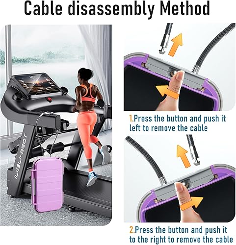 Miniatura 5 de Caja de seguridad portátil, combinación segura con cable extraíble, establece tu propia combinación, para viajes, actividades familiares y de