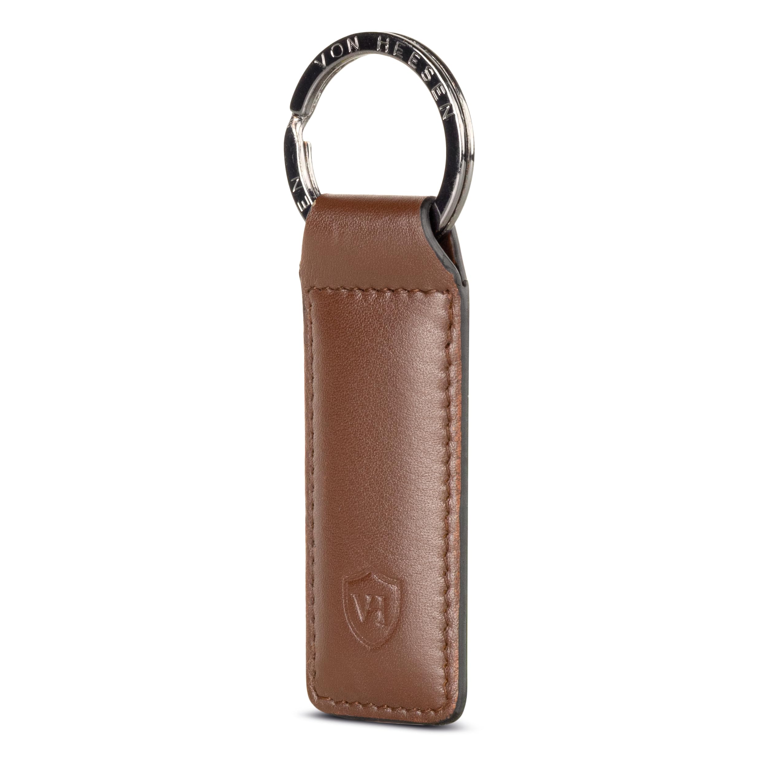 VON HEESEN® Porte-clés en cuir. - Marron - Taille Unique
