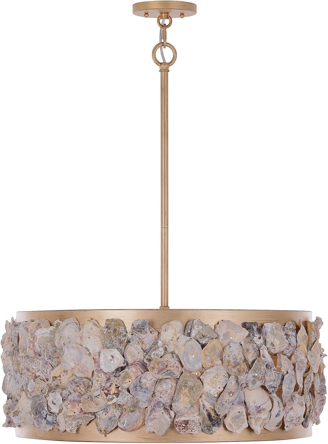 Savoy House 7-8401-4-342 Leanne Coastal Drum Pendant by Breegan Jane, 4-Light 240 Total Watts, 10" H x 24" W, Chandon