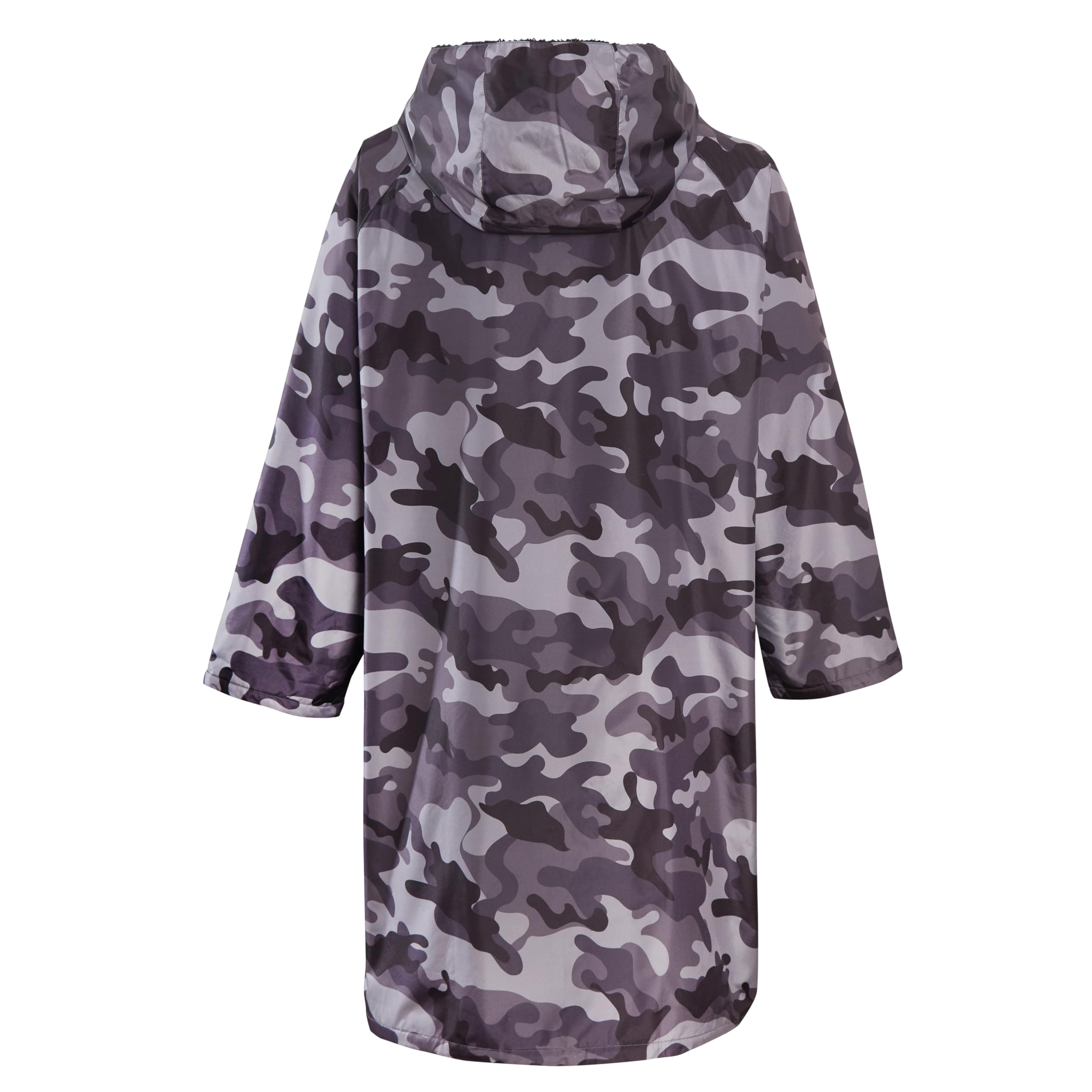 Heatwave Unisex Outdoor-Bademantel, langärmelig, winddicht und wasserdicht, Kapuzenmantel für Strand, Wildschwimmen, Surfen, Übergröße, schnell trocknend