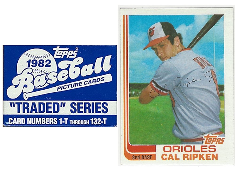 1982 Topps Traded Baseball Series Complete 132 Card Set. It Is in the Original Factory Set Box, Never Sealed As Topps Didn't Start Sealing Them Until 1992. This Set Contains the Most Sought After 1982 Cal Ripken Rookie Card #98-T!