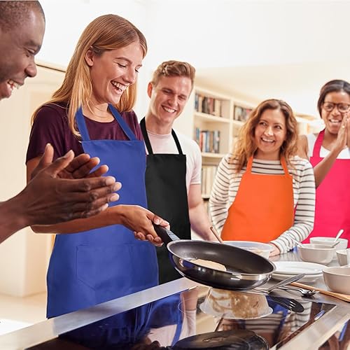 Miniatura 6 de Bonuci Delantales de cocina unisex a granel con 2 bolsillos para mujeres adultas, cocinero