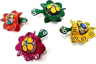 Decorative Mexican Bobble Heads Turtles Set of 4
