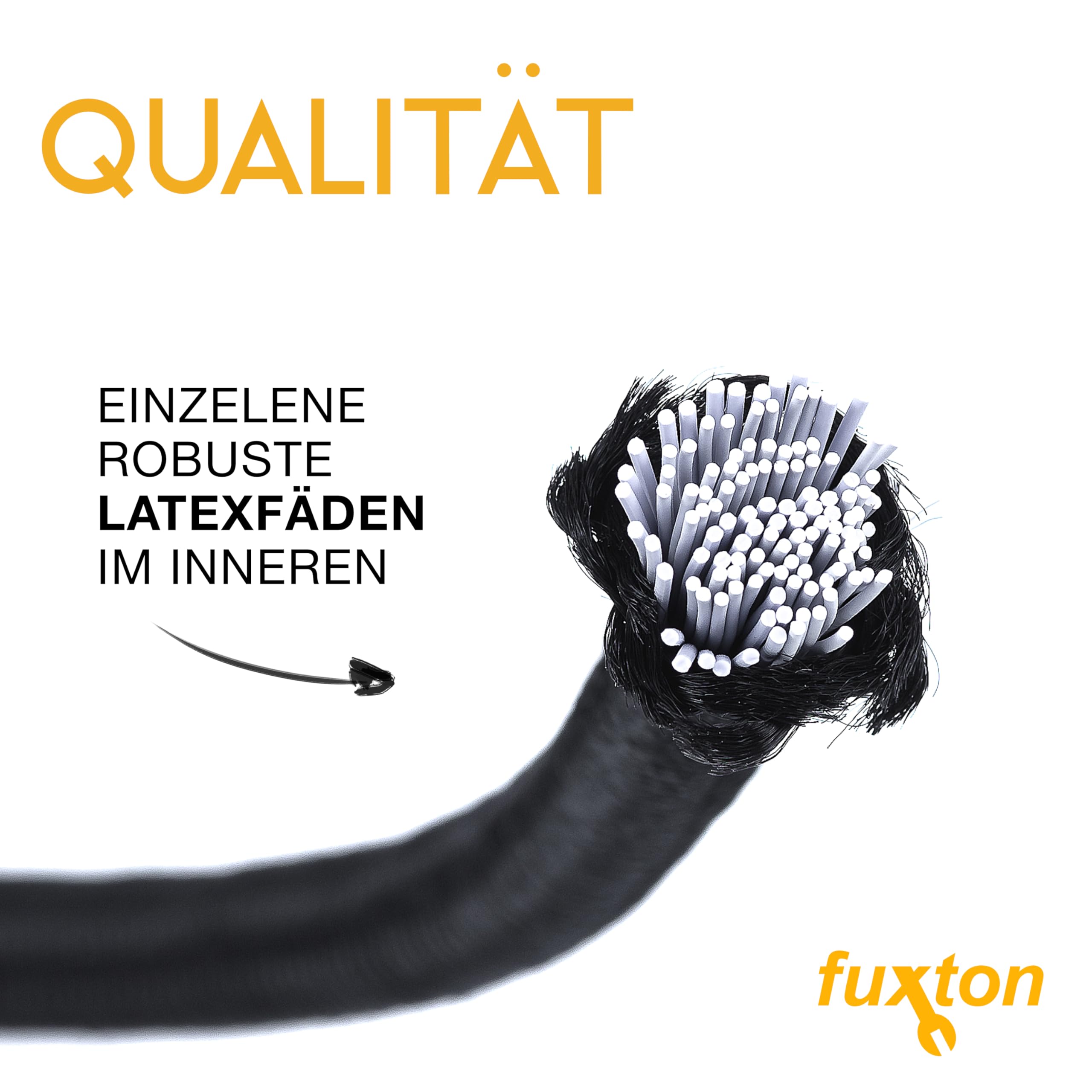 fuxton 100 Spanngummis mit Kugel, schwarz 21 cm für Zelte, Plakate, Schnellspanner, Expanderschlingen, Planenhalter, Planengummi, Zeltgummis