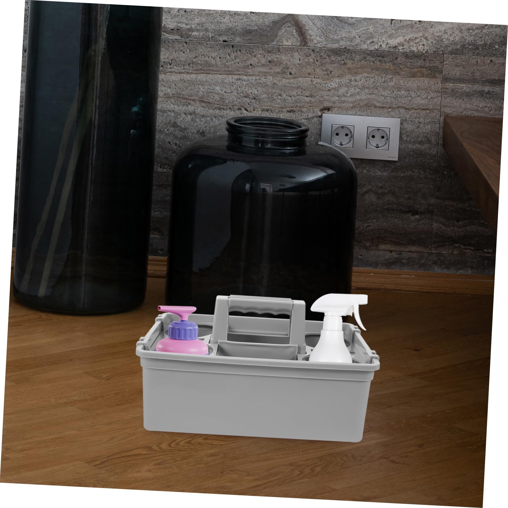 Holibanna Cesta Transporte Limpieza Plástico Compartimentos Separados de para Ligera Cómodo Almacenamiento y de Productos y Herramientas