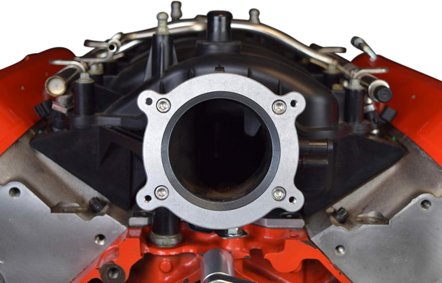 ICT Billet LS4 Intake Manifold to LS3 DBW Throttle Body - Adapter Plate LS 4 Bolt TB Compatible With GXP 551572