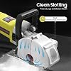 Wall Chaser with Dust Extractor Adapter 4000W 5 Blades Electric Wall Chaser with Adjustable Cutting Depth & Width for Brick Marble and Floors