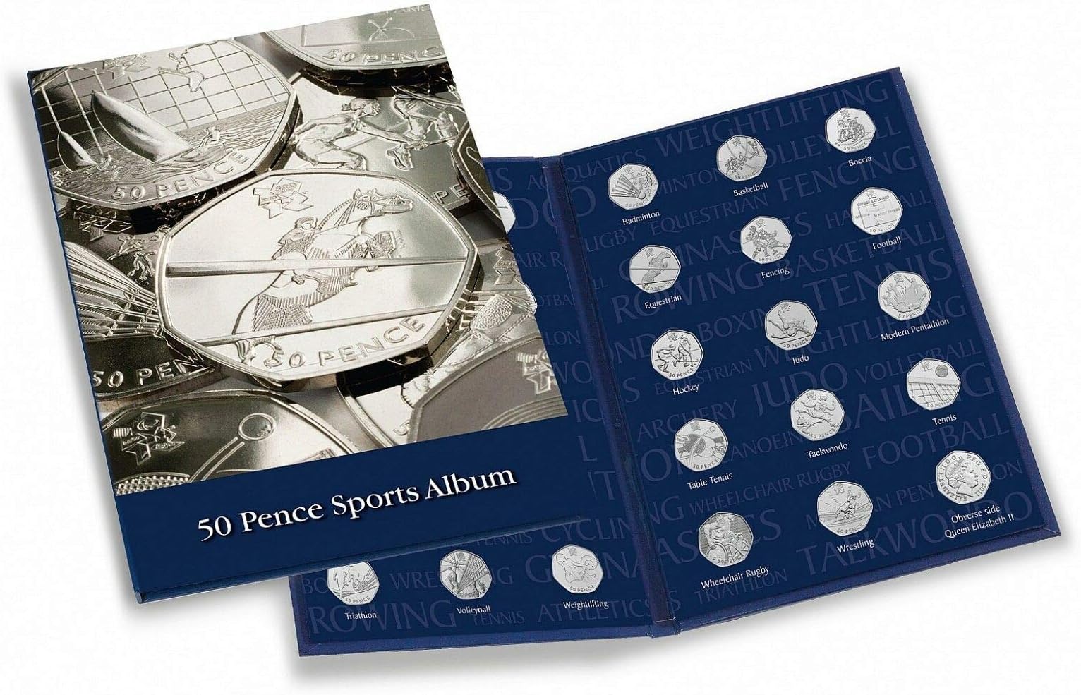 2012 London Olympic Games 50p Collectors coin album for 29 Coins