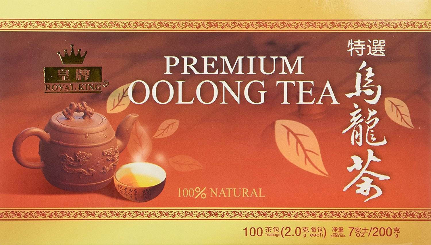 Royal King Premium Oolong Tea 100 Tea Bags