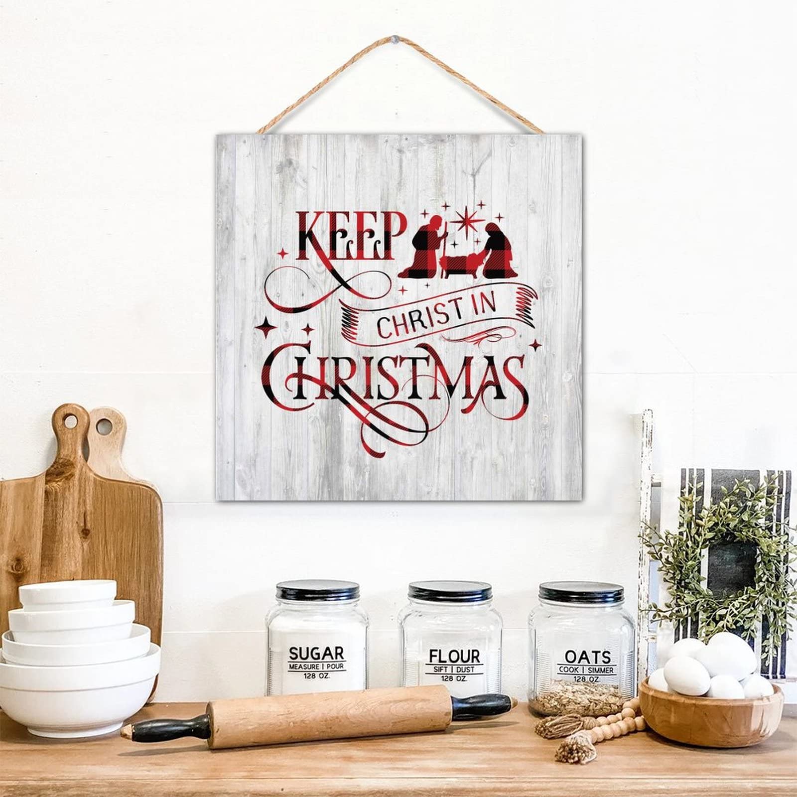 Décoration murale personnalisée avec panneau de Noël bébé Jésus haut de gamme