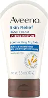 Aveeno Creme para As Mãos Skin Relief Intense Moisture com Aveia Prebiótica Calmante para Pele Seca, Creme para Pele Sensível Que Amacia E Suaviza As Mãos E Dura Durante A Lavagem Das Mãos, Sem Fragrâ