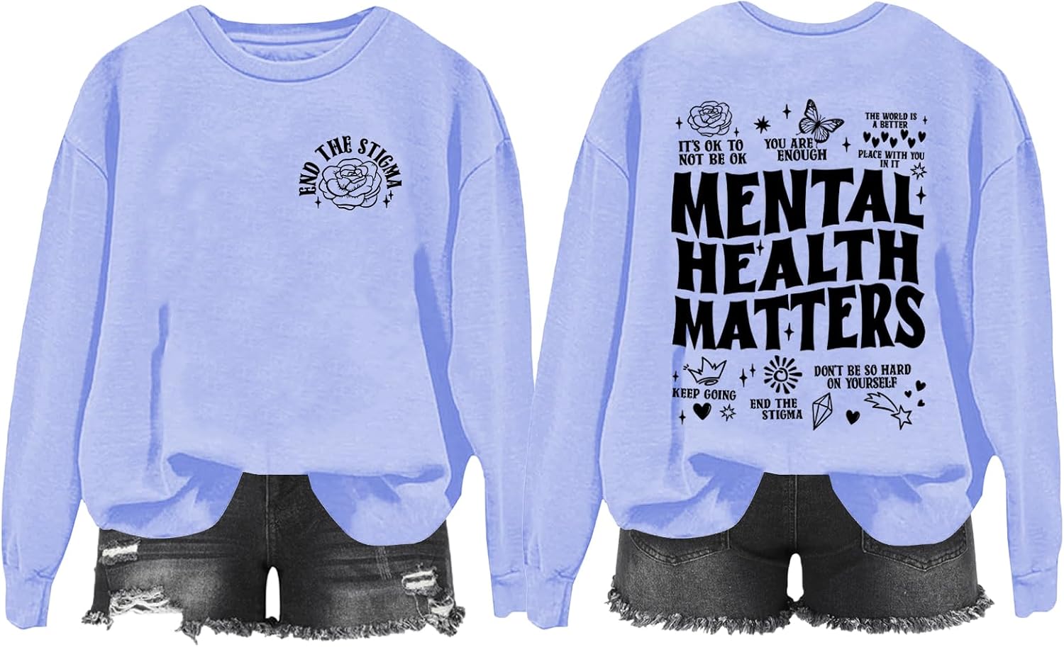 Mental Health Matters Hoodie, Mental Health Matters Sweatshirt, Classic Graphic Print Women Men Hoodie image 2