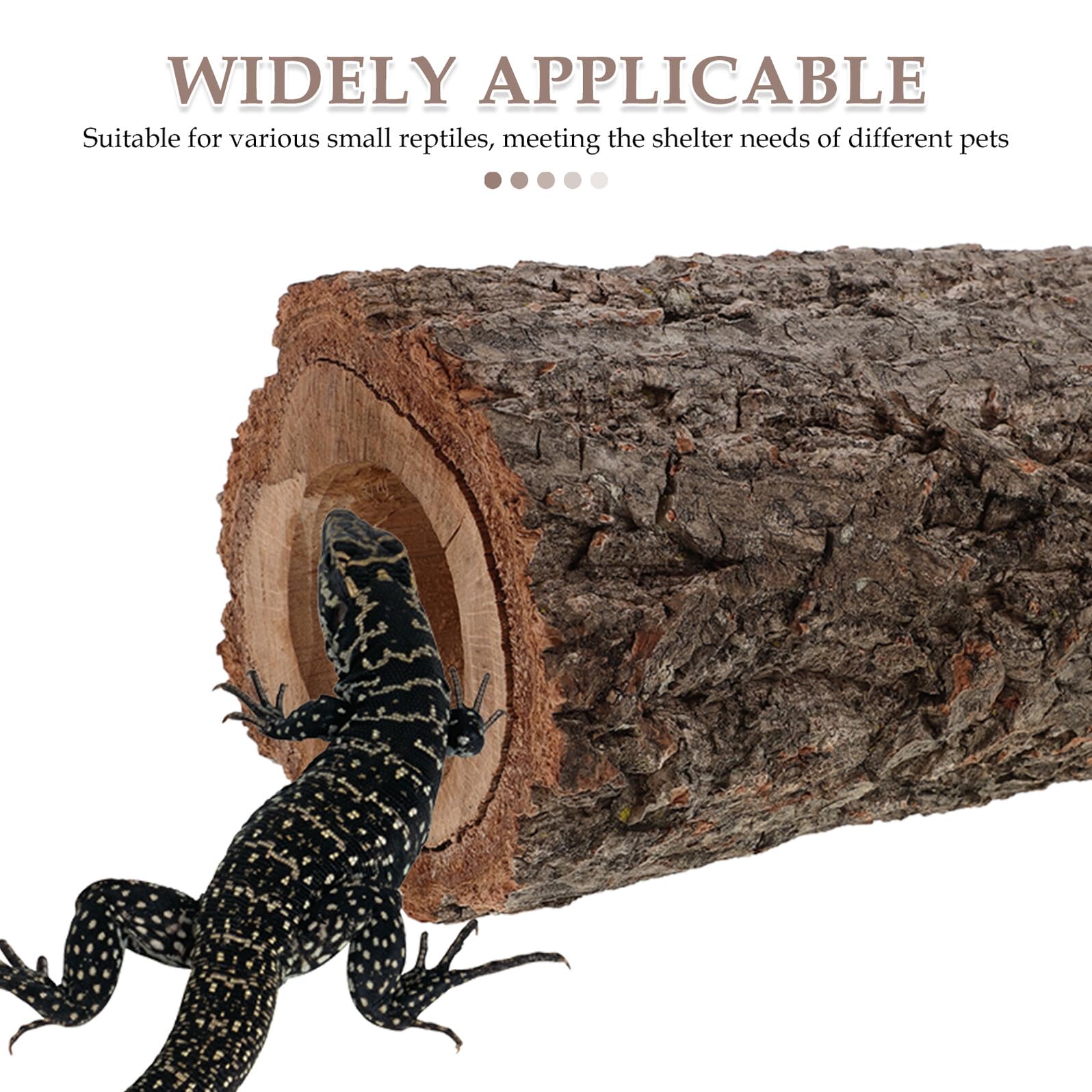Cueva de Reptiles Tronco de Árbol Natural 1 Pieza de Madera