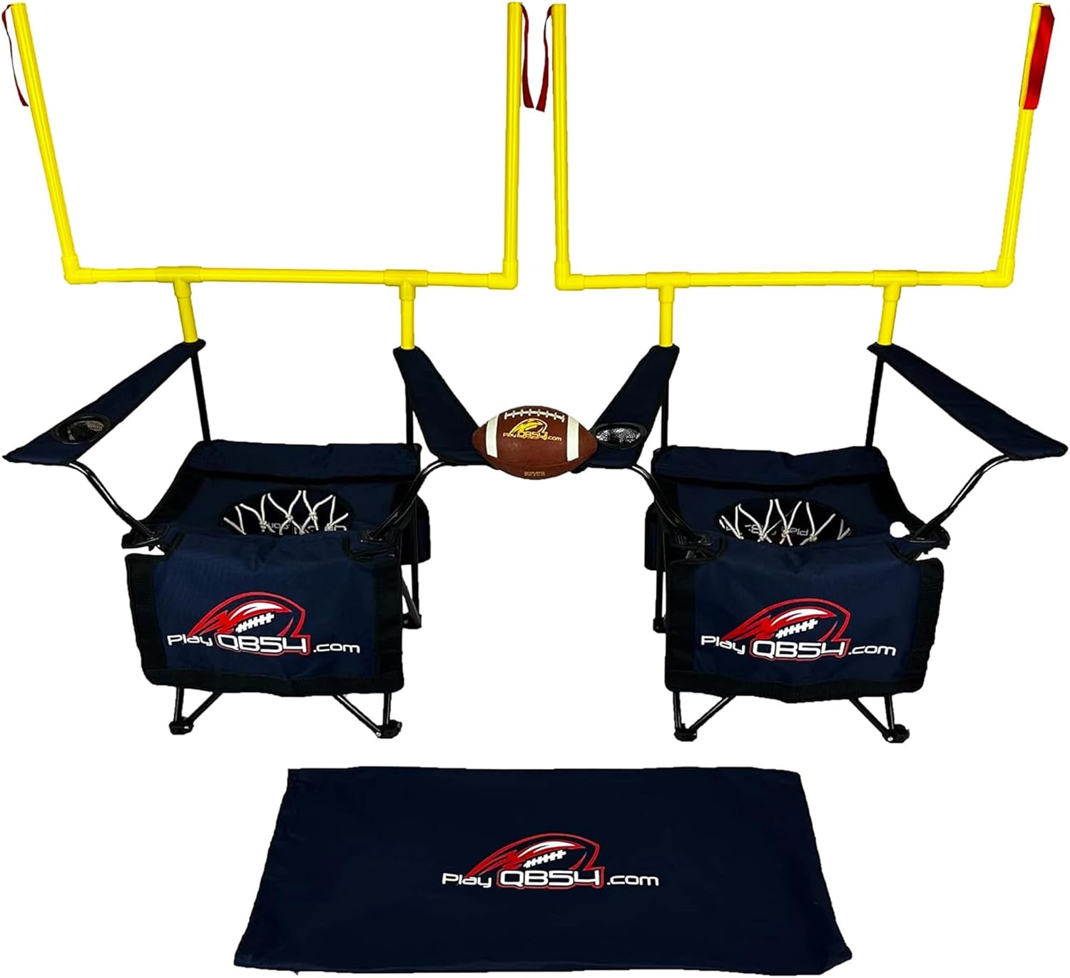 QB54 - The Ultimate Football Yard Game Set, Outdoor Football Toss for Tailgating, Backyard, Beach, Park, Tournaments, Sports Training, Score Touchdowns, Kick Field Goals