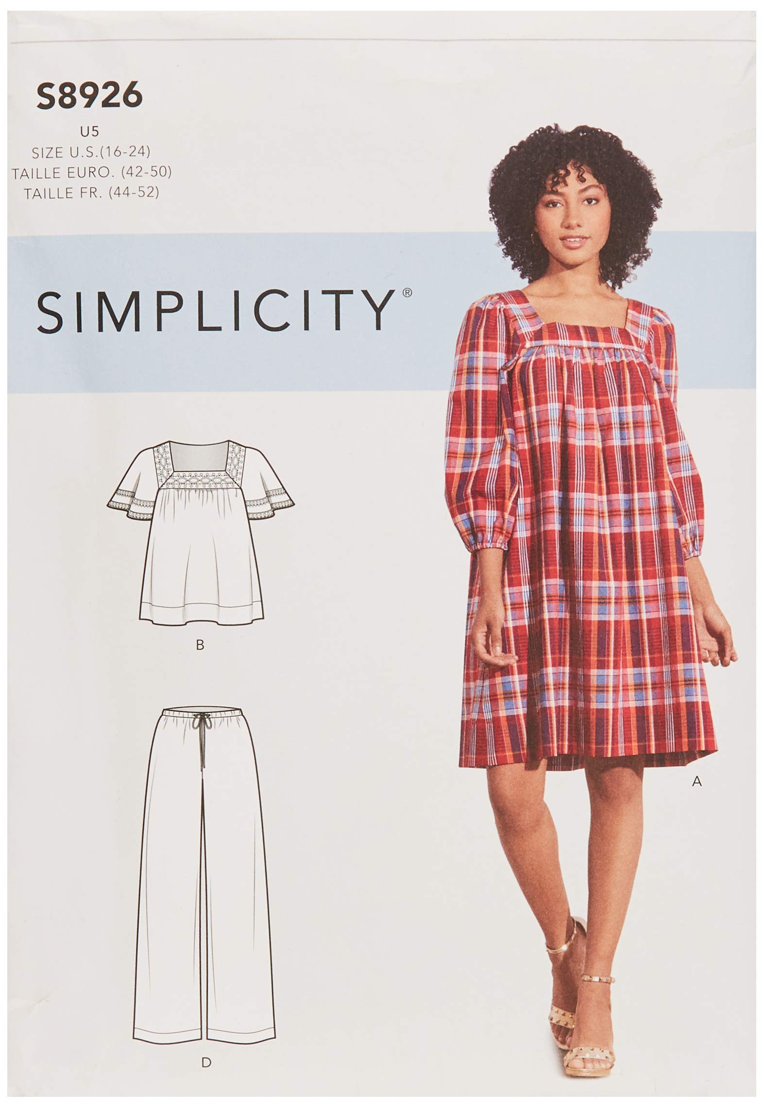 Simplicity Sewing Pattern S8926 Misses' Dress, Tops & Pants