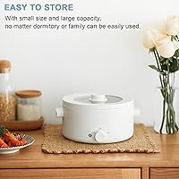 Vista 7 de Hot Pot Electric,2L Ceramic Glaze Non-Stick Pan, Portable Hot Pot with Dual Power Adjustment, Electric Cooker for Egg, Ramen, Oatmeal,Soup Quick