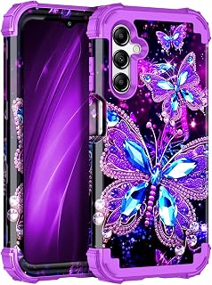 Miqala for Galaxy A15 5G Case,Glow in The Dark Three Layer Heavy Duty Shockproof Full Protection Hard Plastic Bumper+Soft Silicone Protective Case for Samsung Galaxy A15 5G 6.5 inch,Dark