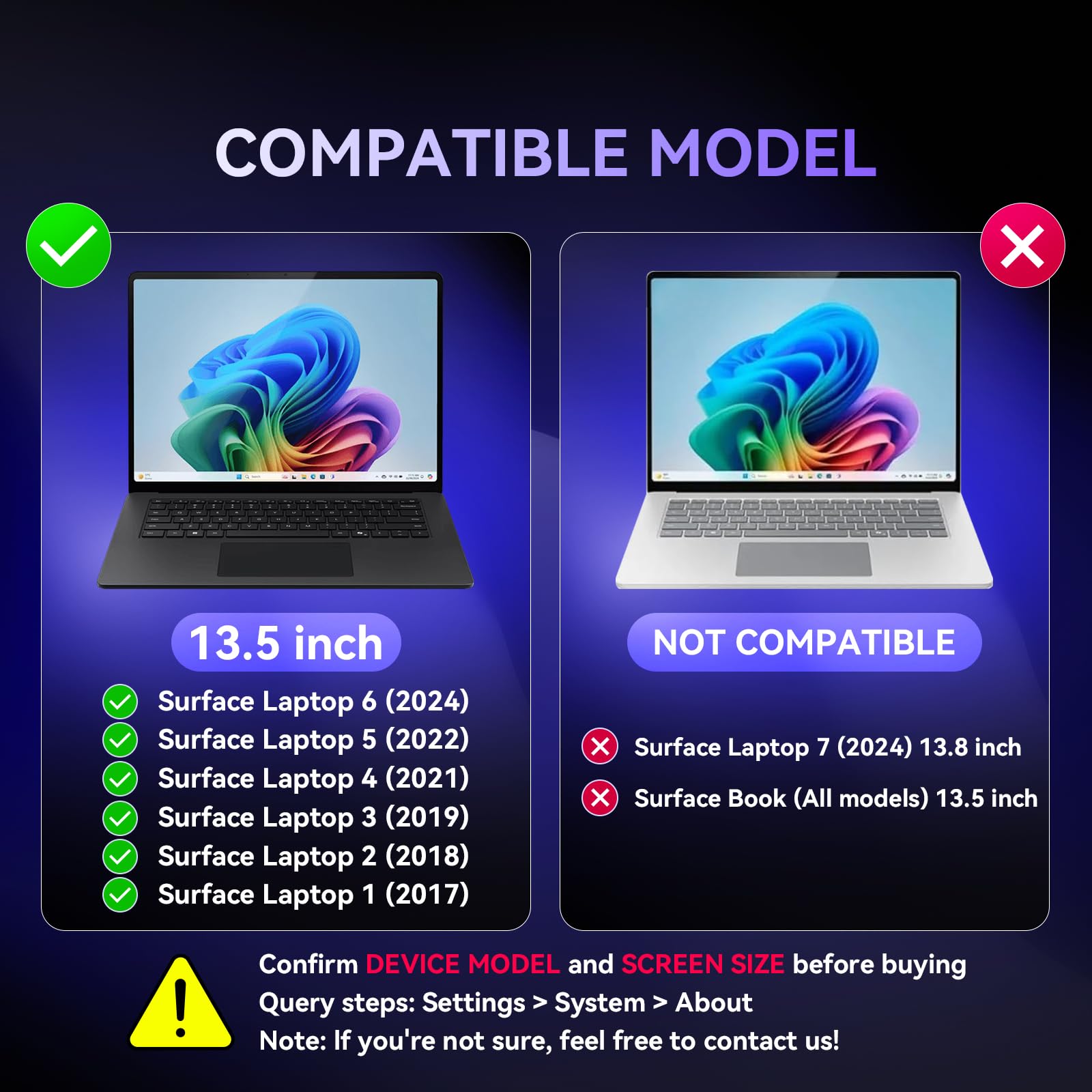 BROPGOD Laptop Privacy Screen Surface Laptop 6/5/4/3/2/1-13.5 Inch, Removable Computer Screen Anti-Spy Anti Glare Filter Shield for Microsoft Surface laptop 13.5in