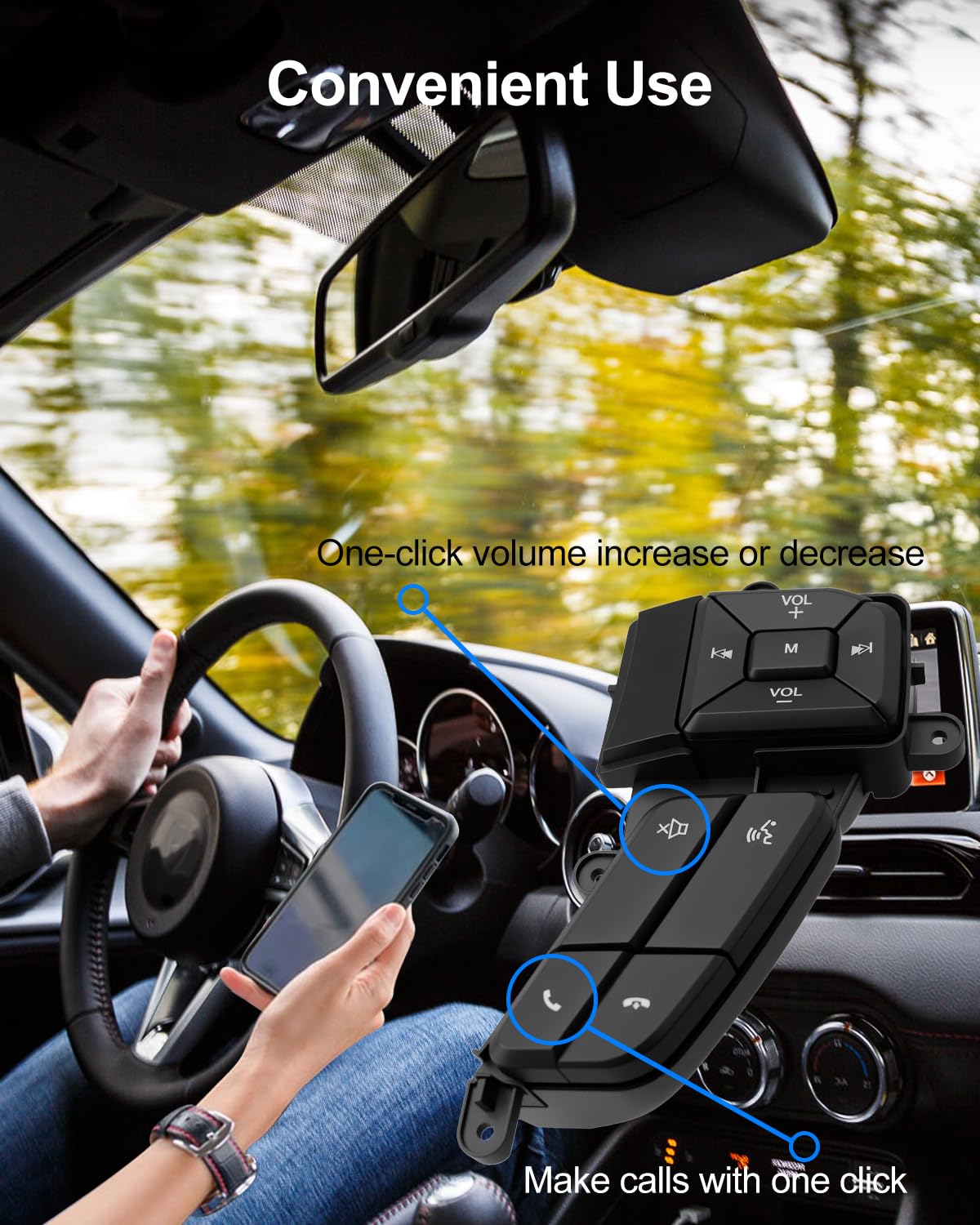 Steering Wheel Volume Cruise Control Switch Button Right Passenger Side Compatible with Ford F-150 2015-2018 F-250 F-350 Super Duty 2015-2019 Replace FL3T-9E740-ECW FL3T9E740ECW