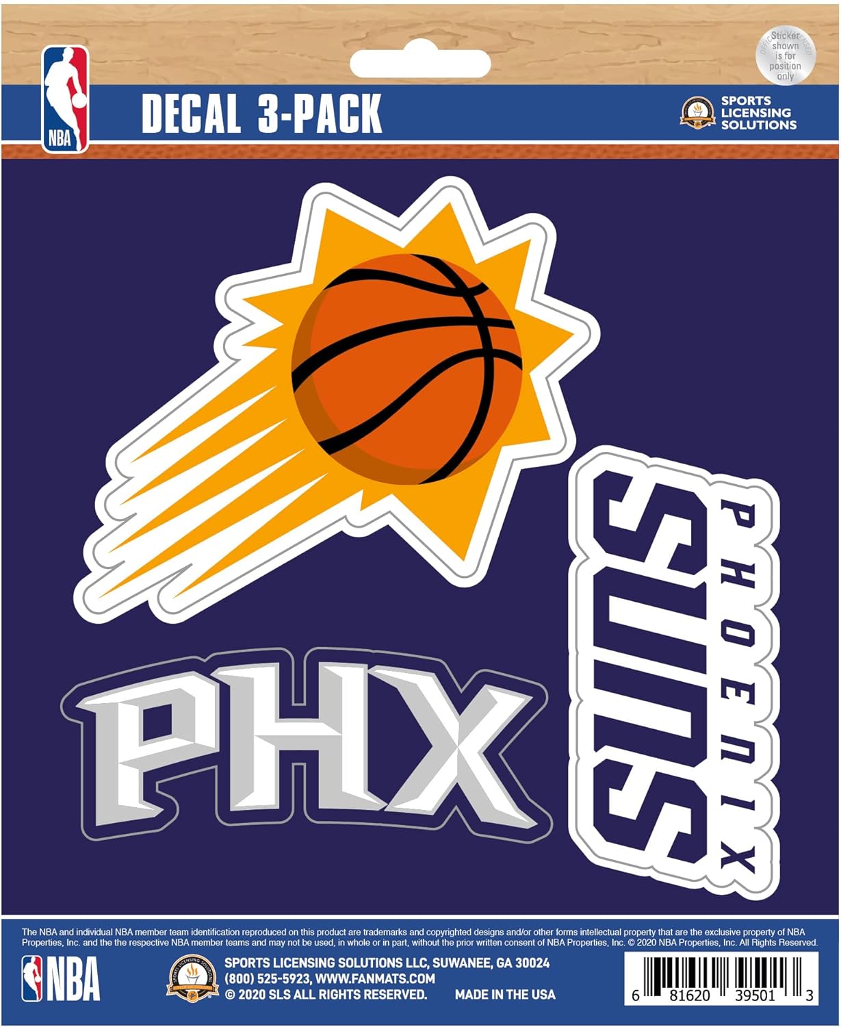 FANMATS NBA Unisex-Adult NBA Decal 3-pk