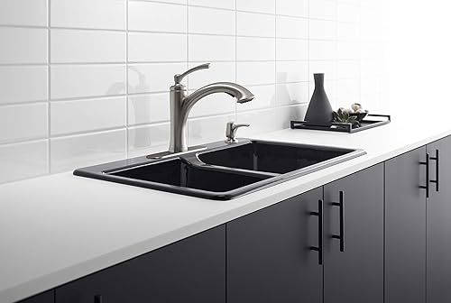 Miniatura 2 de Kohler K-R16399-SD-CP Elliston - Grifo para fregadero de cocina,