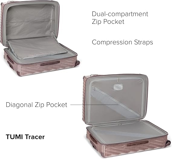 TUMI - 19 Degree Lite 4 Wheel Luggage - Lightweight and Highly Durable, Modern Contour, Hard Shell Men's and Women's Suitcase - 30 Extended Trip Packing Case, Blush