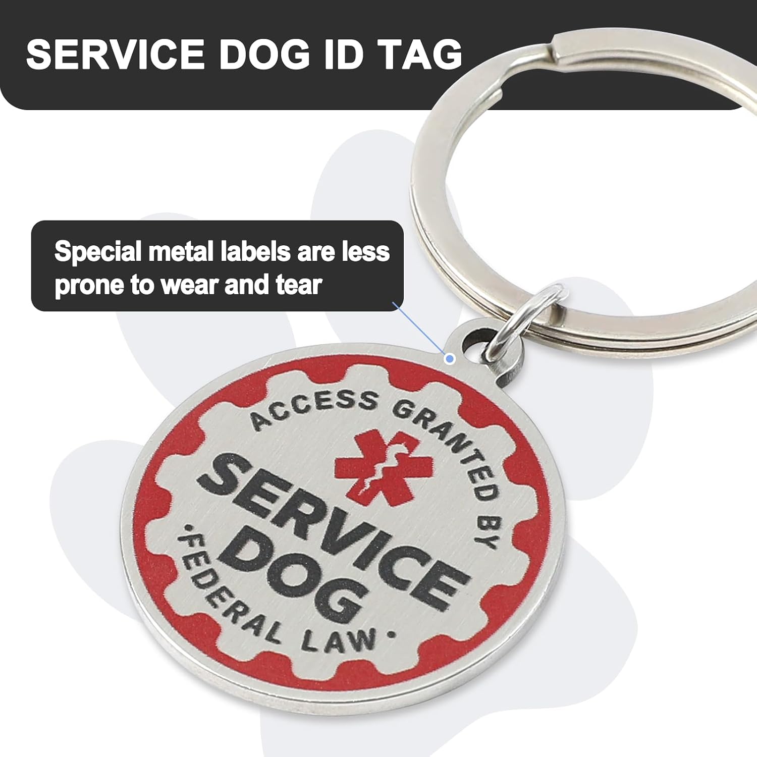VOOPET Service Dog Vest Harness+ ID Tag and Leash Set+6 Patches,No Pull&Adjustable Reflective Dog Harness for Training,Suitable for Small Medium and Large Dogs.
