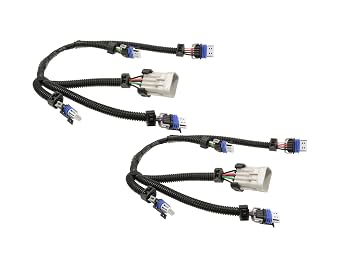 Michigan Motorsports LS Ignition Coil Harness Pair | Fits GM 4.8L 5.3L 6.0L 6.2L 7.0L 8.1L LQ4 LQ9 LS2 LS3 LS7 LSX V8 Engines | Replaces 89017477, 2 Color-Coded Stock-Location Harnesses for Both Banks
