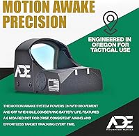 Vista 3 de ADE Advanced Optics Crusader RD3-009 - Mira de punto rojo - Incluye placa de montaje para Ruger Security 9 - Tecnología óptica Motion Awake Reflex