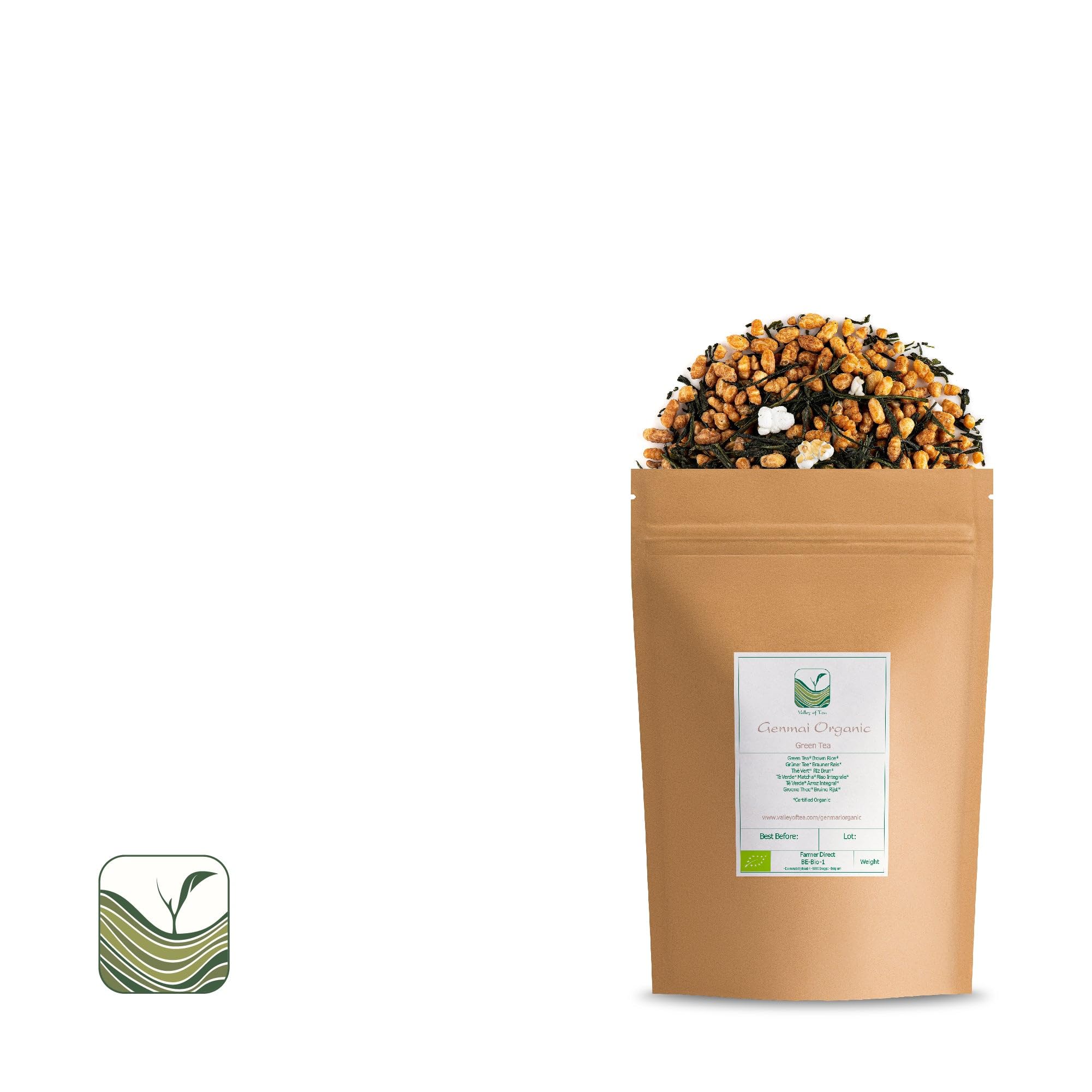 Genmaicha Japanese Rice Tea - Green Genmai Cha Directly From Japan - Toasted Brown Rice Popcorn Tea