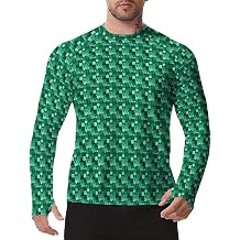 Men's Fishing Shirts with Thumbholes UPF 50 UV Quick-Dry Swimming Rash Guard Shirt