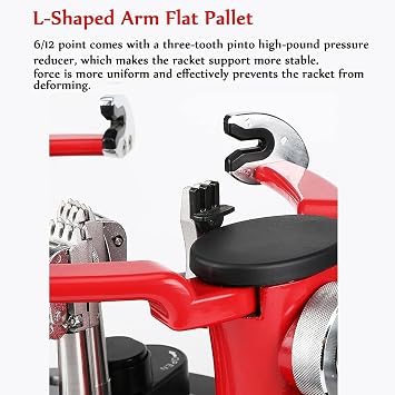 McbeAn Electric Badminton Racket Stringing Machine, 360 Rotation Tabletop Racquet Stringer with LCD Screen, Computer Numerical Control, 6-Point Fixed, 3 Gear Pull Speed, Special for Badminton Racket