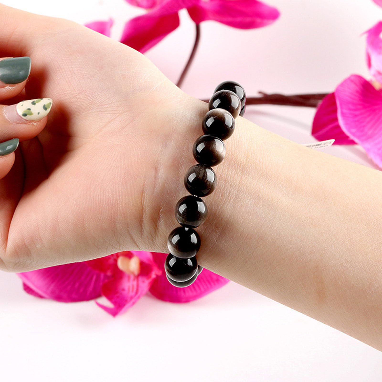 Bracelet en cristal, Bracelet de perles rondes fait main, bijoux spirituels en cristaux